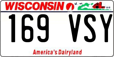 WI license plate 169VSY