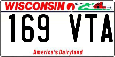 WI license plate 169VTA