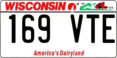 WI license plate 169VTE