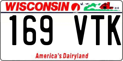 WI license plate 169VTK