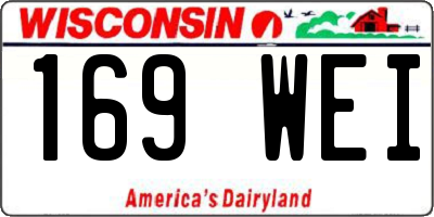 WI license plate 169WEI
