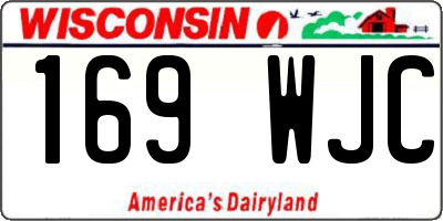 WI license plate 169WJC