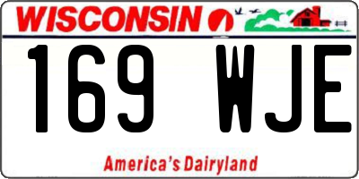 WI license plate 169WJE