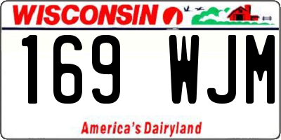 WI license plate 169WJM