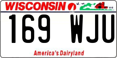 WI license plate 169WJU