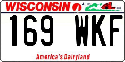 WI license plate 169WKF