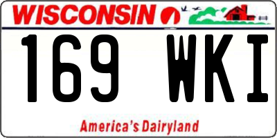 WI license plate 169WKI