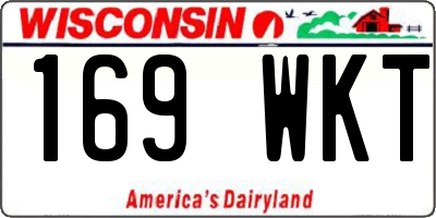WI license plate 169WKT