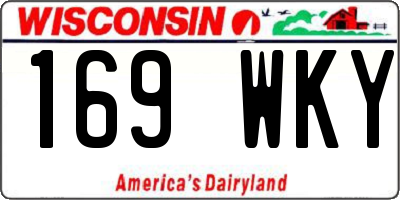 WI license plate 169WKY