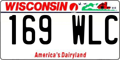 WI license plate 169WLC