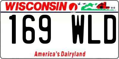 WI license plate 169WLD
