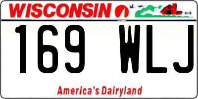 WI license plate 169WLJ