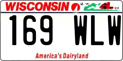 WI license plate 169WLW