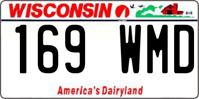 WI license plate 169WMD