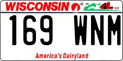 WI license plate 169WNM