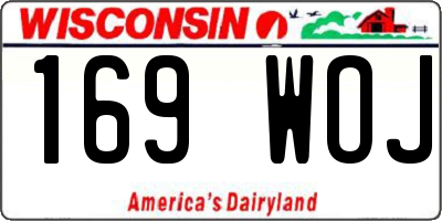 WI license plate 169WOJ