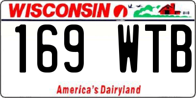 WI license plate 169WTB
