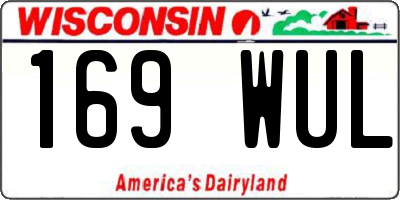 WI license plate 169WUL