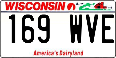 WI license plate 169WVE