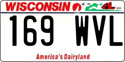WI license plate 169WVL