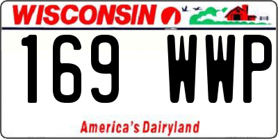 WI license plate 169WWP