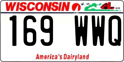 WI license plate 169WWQ
