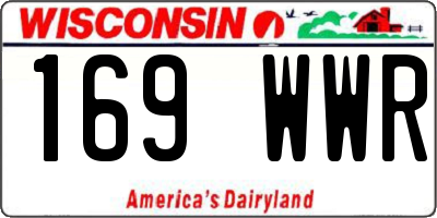 WI license plate 169WWR