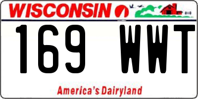 WI license plate 169WWT
