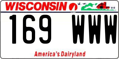 WI license plate 169WWW