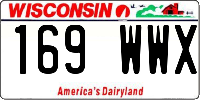 WI license plate 169WWX