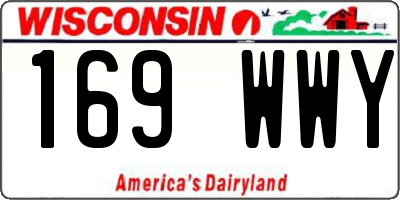 WI license plate 169WWY