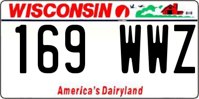 WI license plate 169WWZ