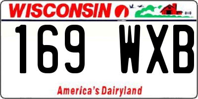 WI license plate 169WXB