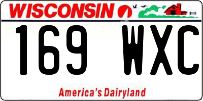 WI license plate 169WXC