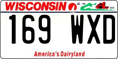 WI license plate 169WXD
