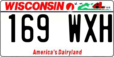WI license plate 169WXH