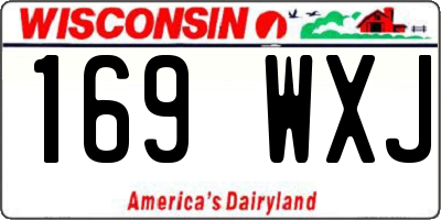 WI license plate 169WXJ