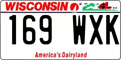 WI license plate 169WXK