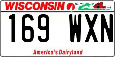 WI license plate 169WXN