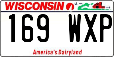 WI license plate 169WXP