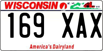 WI license plate 169XAX