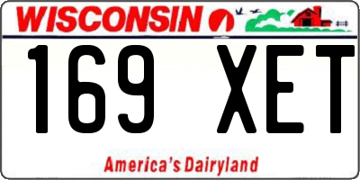 WI license plate 169XET