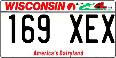 WI license plate 169XEX