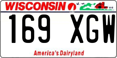 WI license plate 169XGW