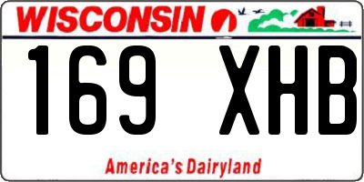 WI license plate 169XHB