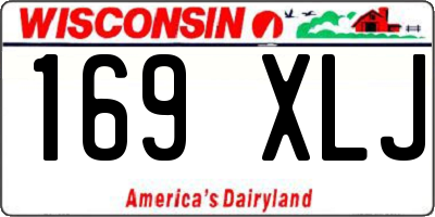 WI license plate 169XLJ