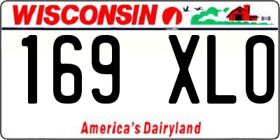 WI license plate 169XLO