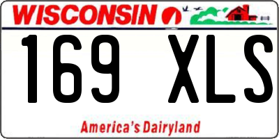 WI license plate 169XLS