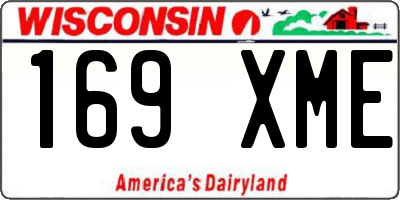 WI license plate 169XME
