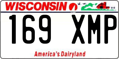 WI license plate 169XMP